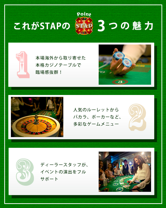 カジノブームを先取りするSTAPの3つのこだわり